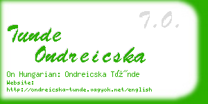 tunde ondreicska business card